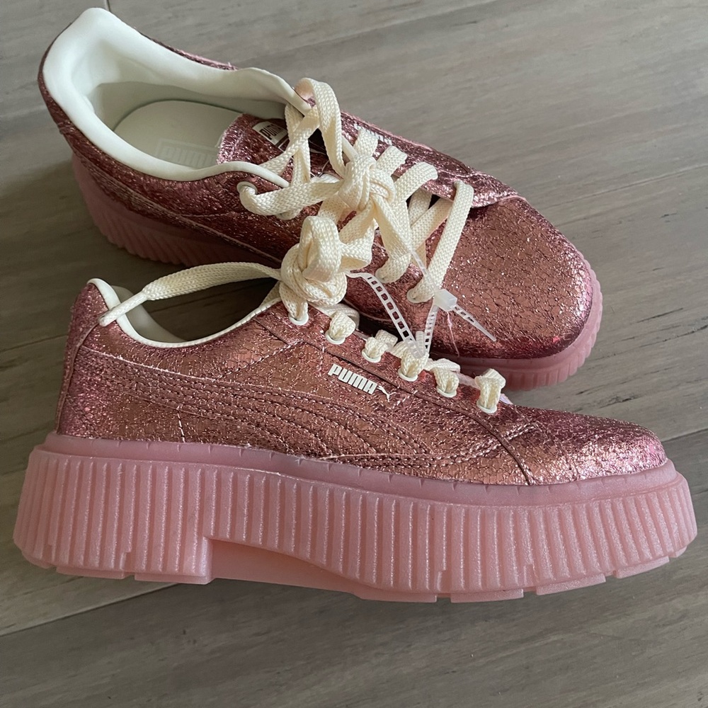 PUMA DINARA SHINE Pink Metallic Sneakers SZ 6 Womens Shoes New Without Box